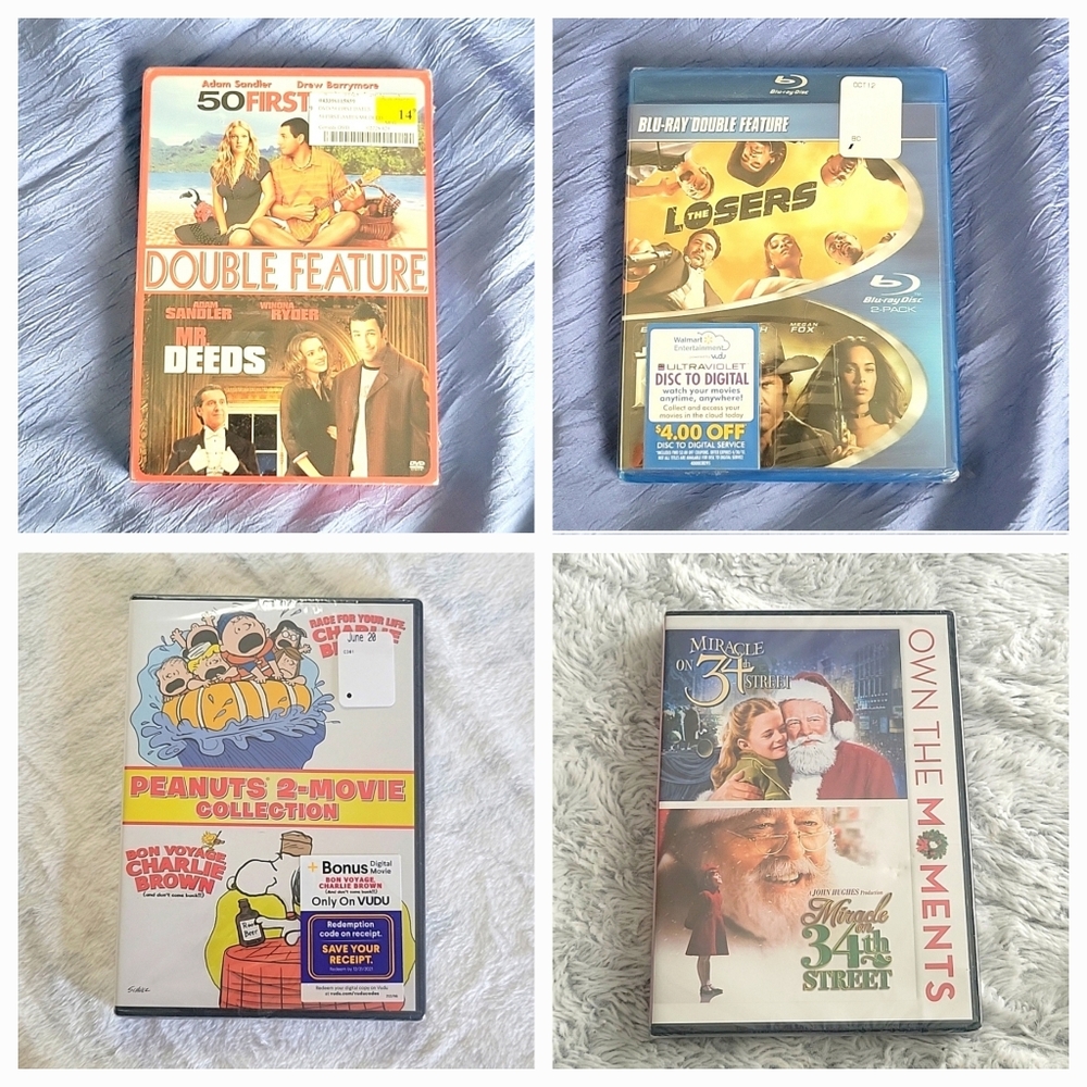 4 Double Feature DVD/Blu ray Bundle